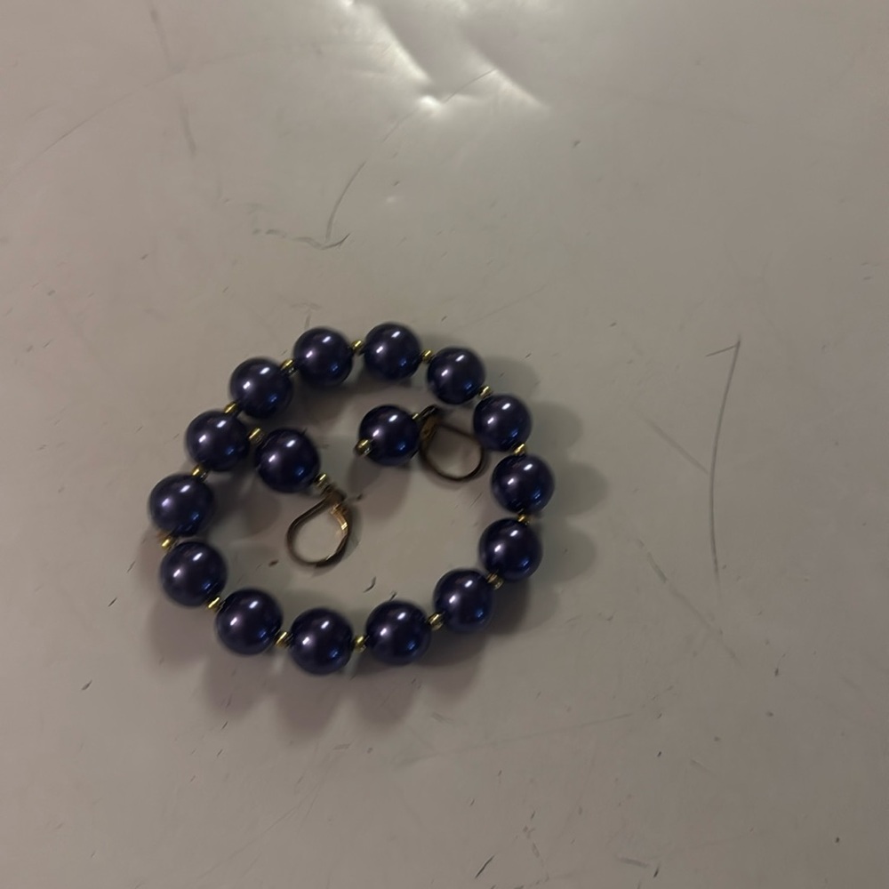 Purple stretch bracelet costume jewelry